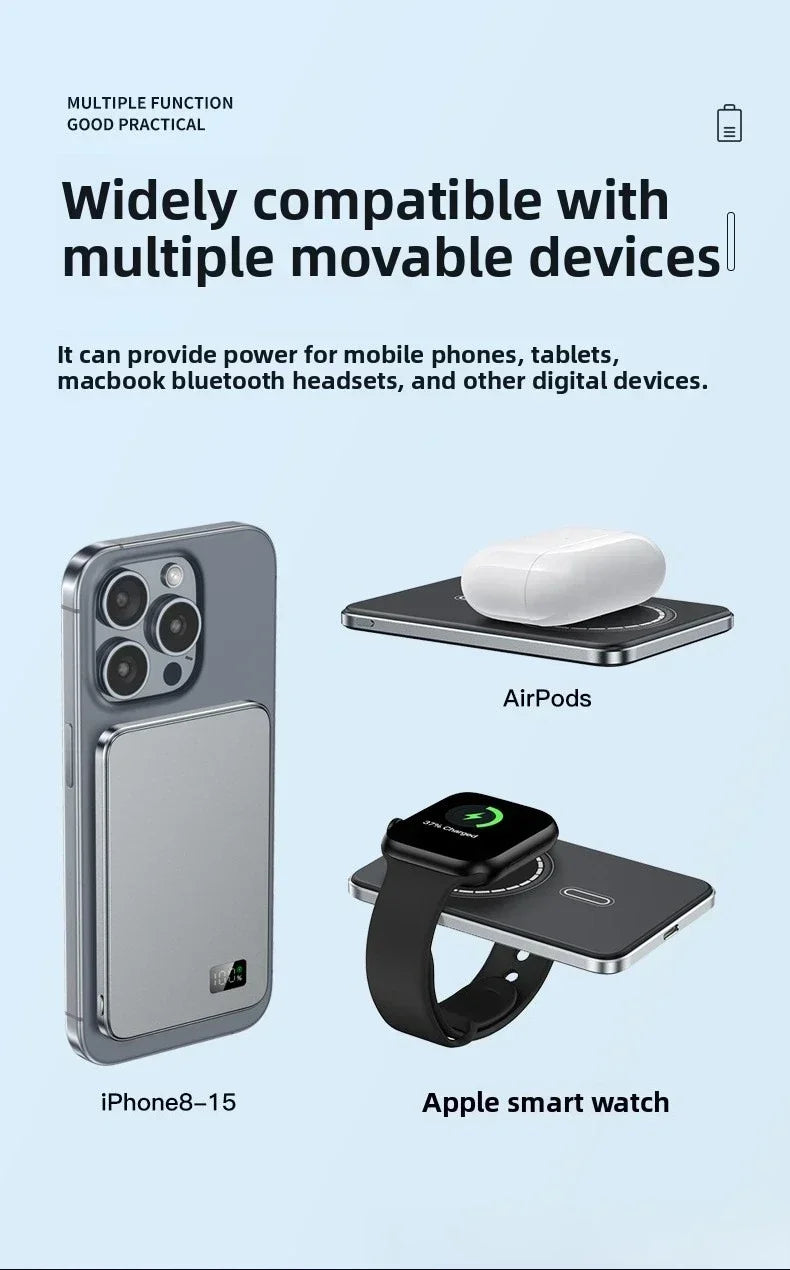 VIVO 50000mAh Thin Magnetic Wireless Power Bank 22.5W