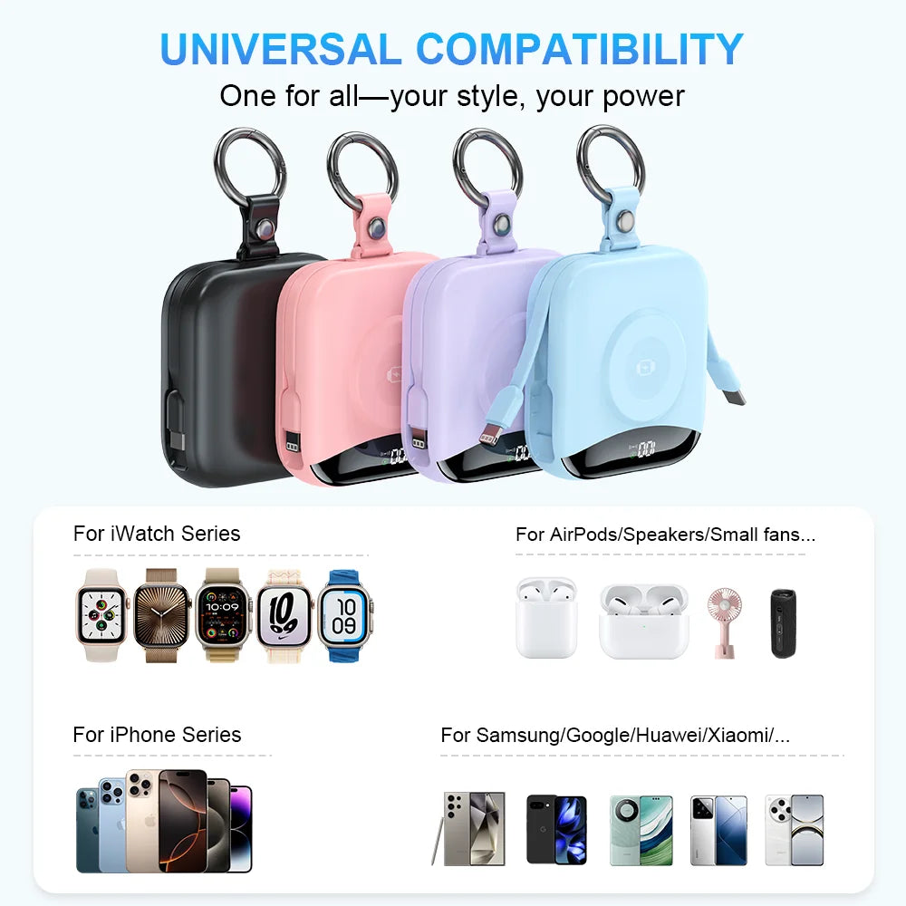 Keychain Power Bank with LED display