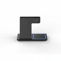 Foldable and portable wireless charger with adjustable angle design on a white background