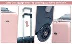 Kid Suitcase Luggage with Spinner Wheels,Large Suitcases with Child Seat Design,20 Inch Hardside Carry on Luggage for Travel