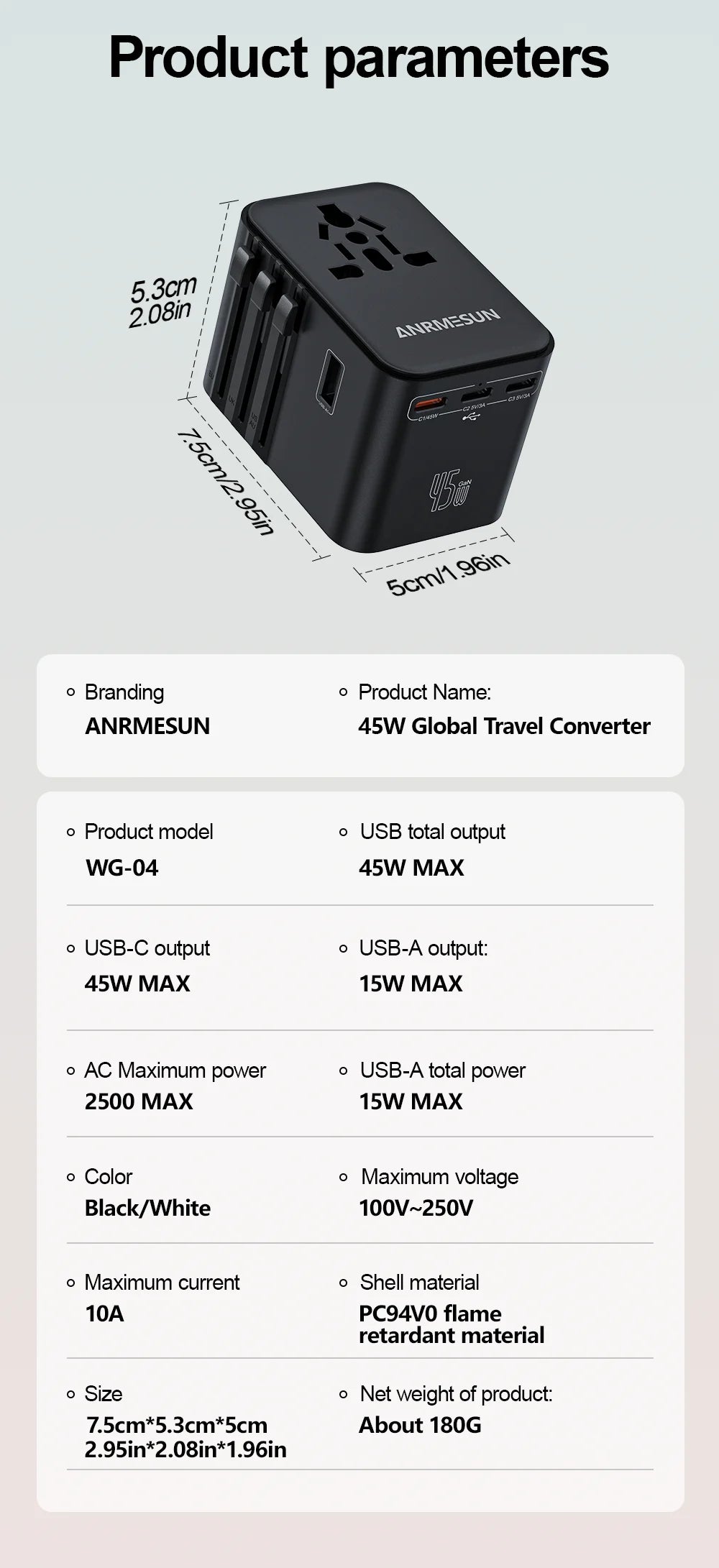 Global Universal Conversion Travel Plug