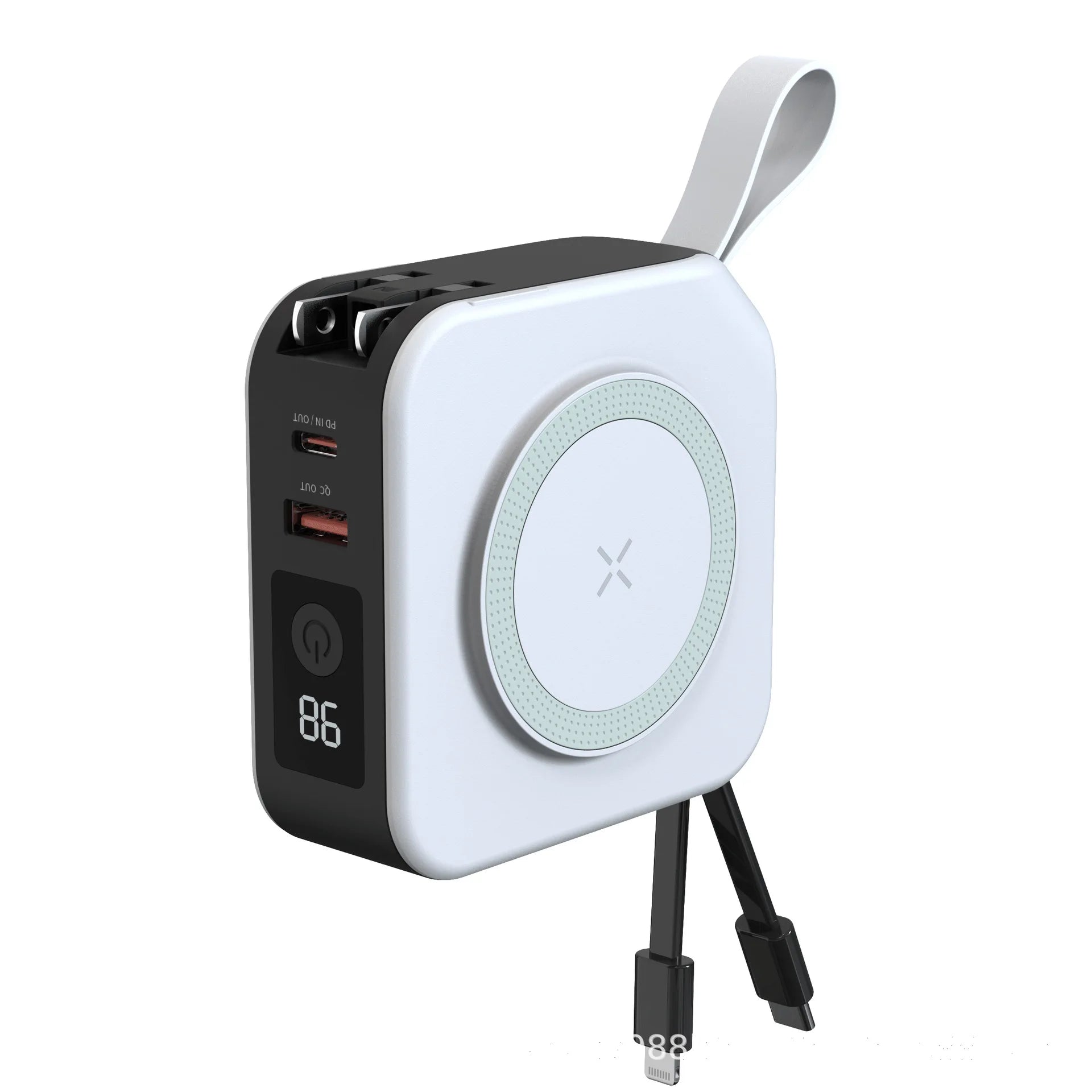 Multifunctional Wireless Charging AC Wall Plug-in 5-in-1 Mobile Power Supply