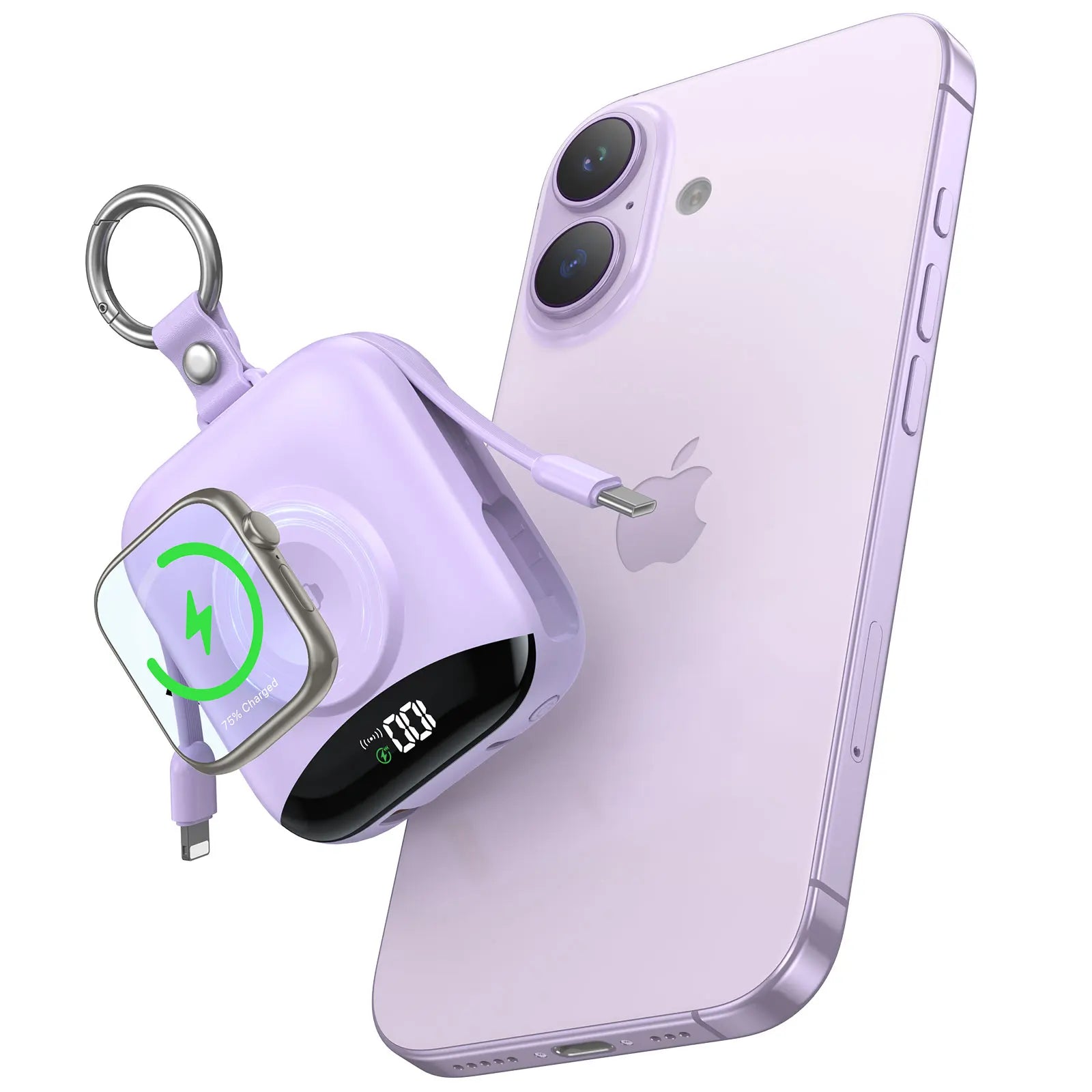 Keychain Power Bank with LED display