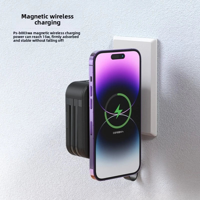 Multifunctional Wireless Charging AC Wall Plug-in 5-in-1 Mobile Power Supply