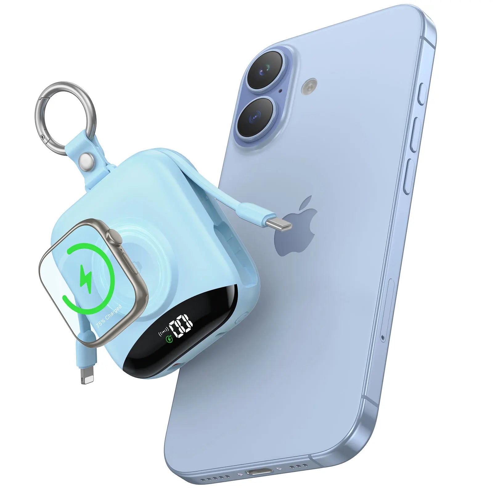 Keychain Power Bank with LED display