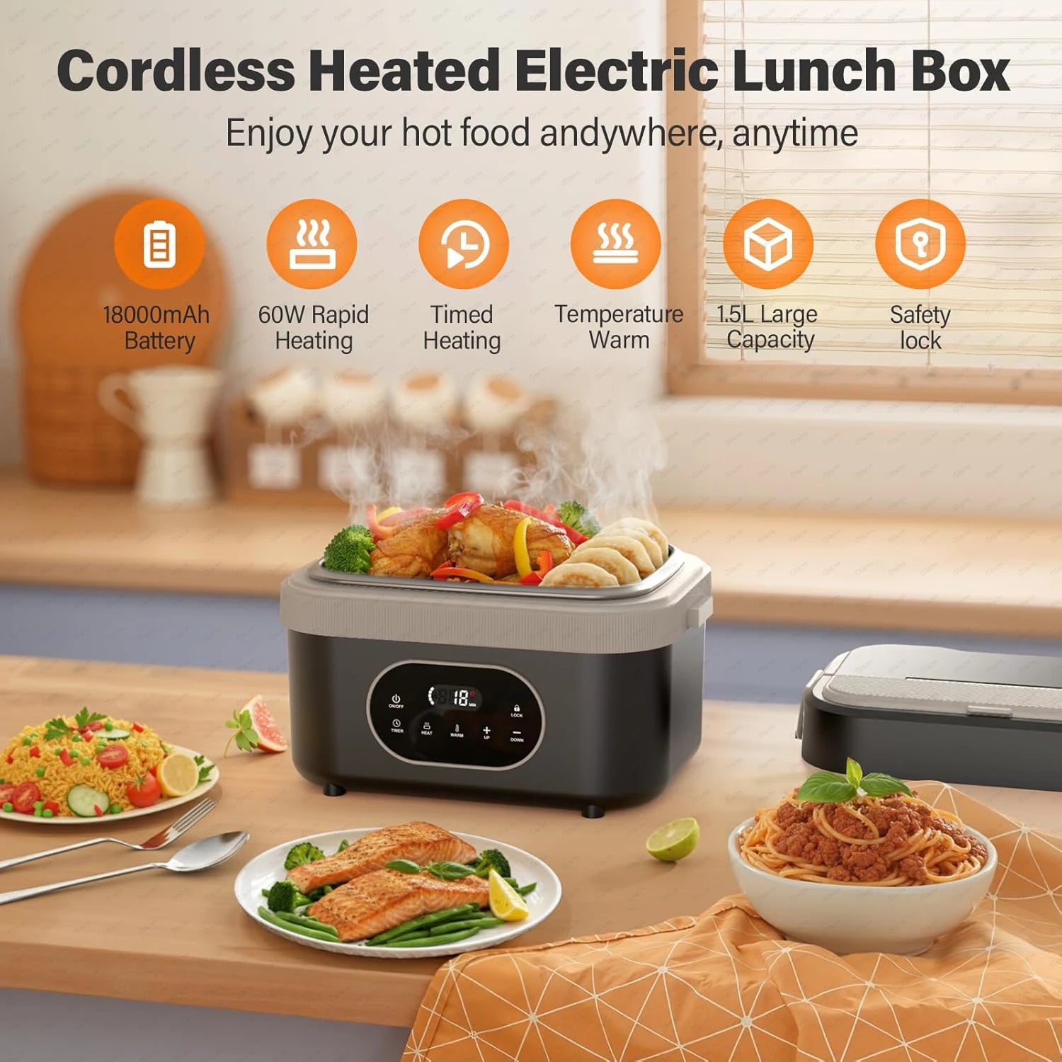 Gison 1.5L Electric Heated Lunch Box