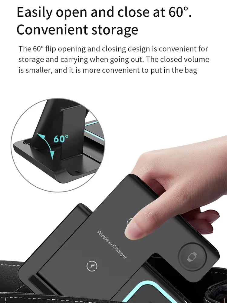 3 in 1 Fast Charging Station For iPhone, Apple Watch, and Airpods