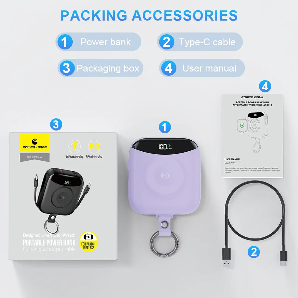 Keychain Power Bank with LED display