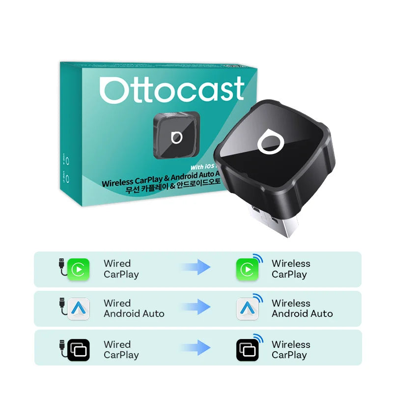 Ottocast MINI AIR 3in1 - Wired to Wireless CarPlay