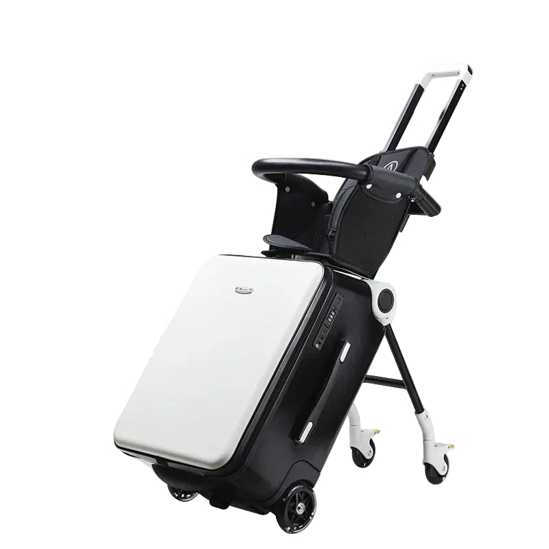 Kid Suitcase Luggage with Spinner Wheels,Large Suitcases with Child Seat Design,20 Inch Hardside Carry on Luggage for Travel