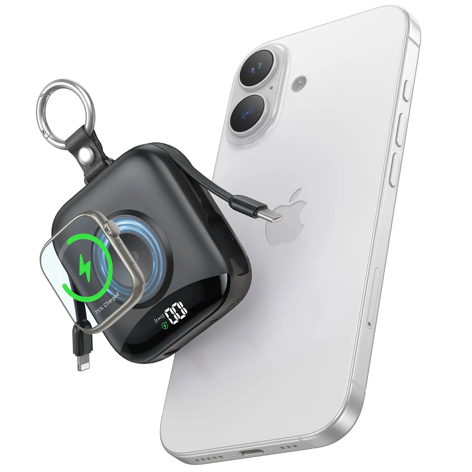 Keychain Power Bank with LED display