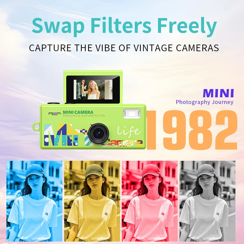 Flip Screen Retro Mini Digital Camera and Video Recorder