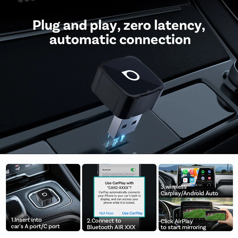 Ottocast MINI AIR 3in1 - Wired to Wireless CarPlay